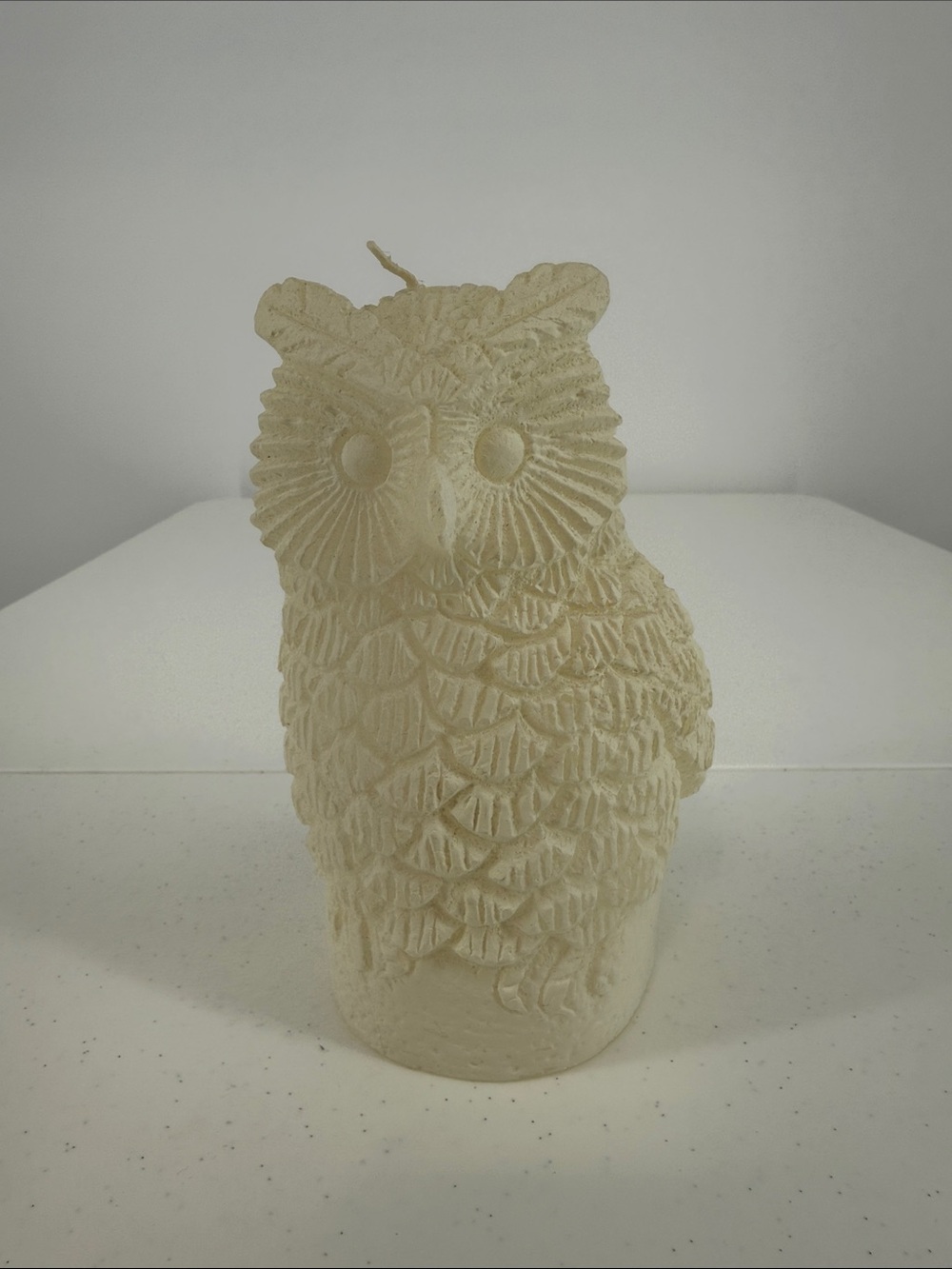 Owl Shaped Decorative Candle in Cream